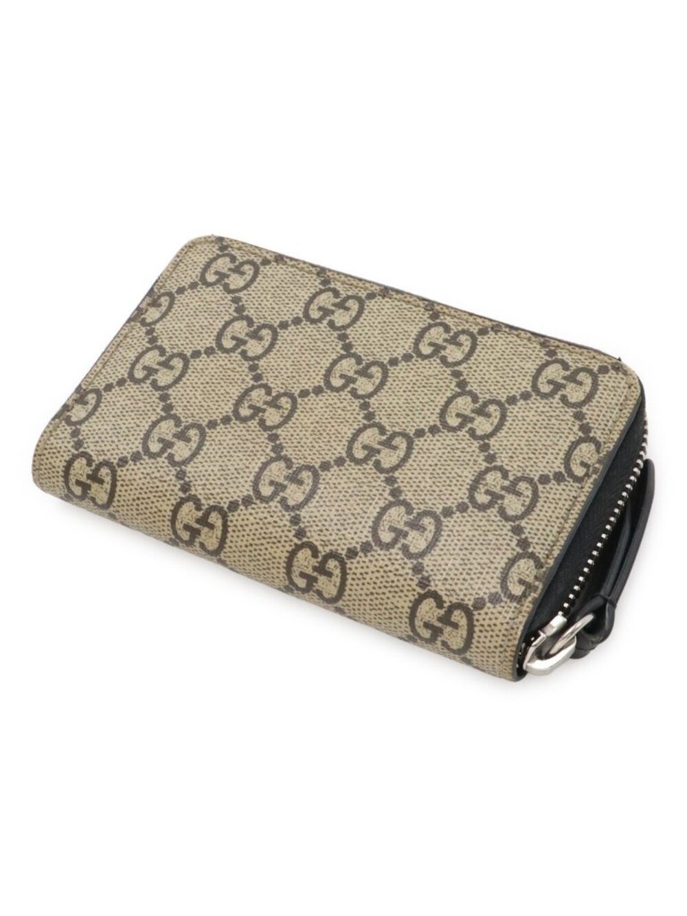 Gucci Bestiary GG Supreme Zip Around Coin Purse Tiger Print Beige - Picture 2 of 8